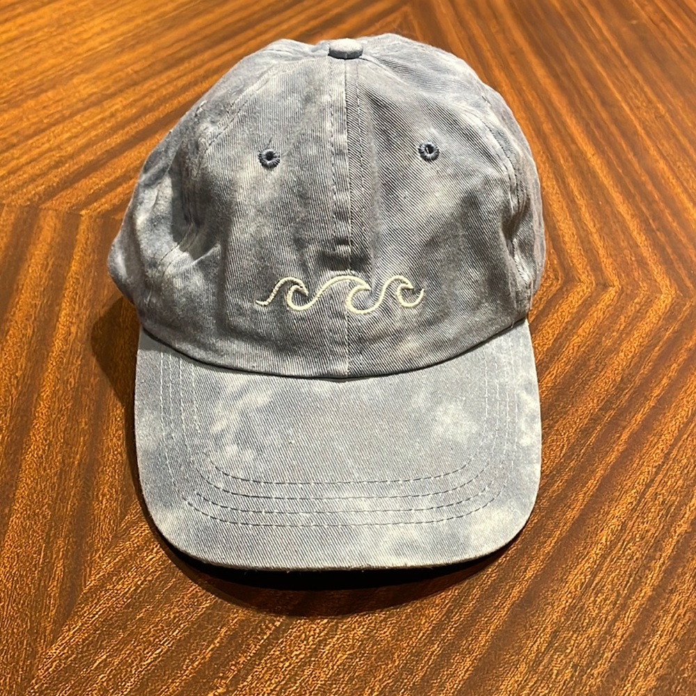 Blue Revival Blue Dad Hat Embroidered Tidal Wave